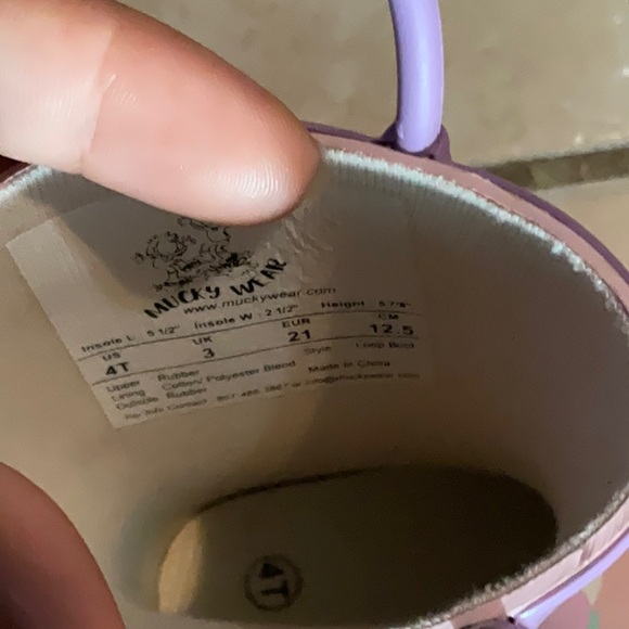 Mucky Wear Pink and Purple Rain Boots - Picture 2 of 10